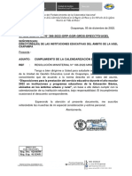 OFICIO MULTIPLE #366 - DIRECTORES Cumplimiento de Calendarización