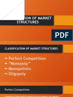Classification of Market Structures
