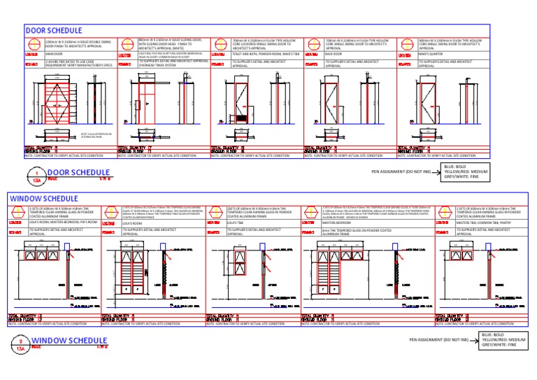 Door and Window Schedule Specs | PDF | Door | Materials