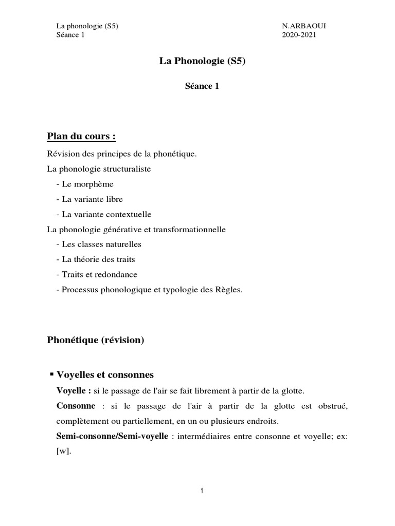 Introduction à La Phonologie Pdf Voyelle Gorge Humaine