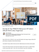 Konsep & Tips PRAKTIS Menyusun KPI Dalam Sebuah Bisnis Atau Organisasi