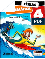 Livro Fichas de Matemática - Eureka - Areal - Férias - Vou para o 4ºano