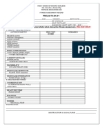 Fitness Assessment Record Form