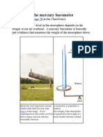 Principle of the Mercury Barometer