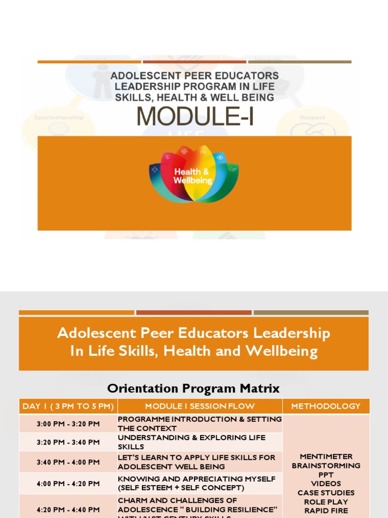 Adolescent life skill resilience module i theme 1 2 for schools