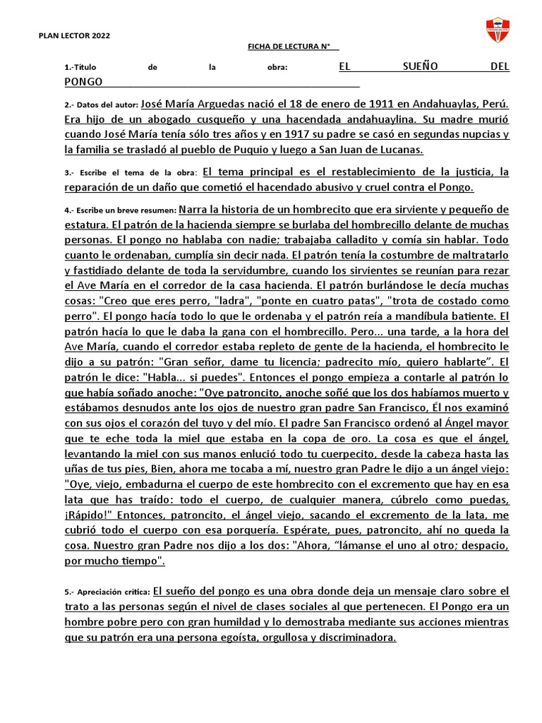 El Sueño Del Pongo | PDF | Religión y espiritualidad | Novela negra ...