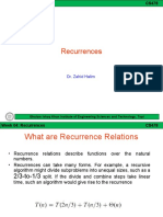 CS 478 Week 04 (Recurrences)