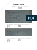 Soluciones químicas: hoja de trabajo con ejercicios resueltos