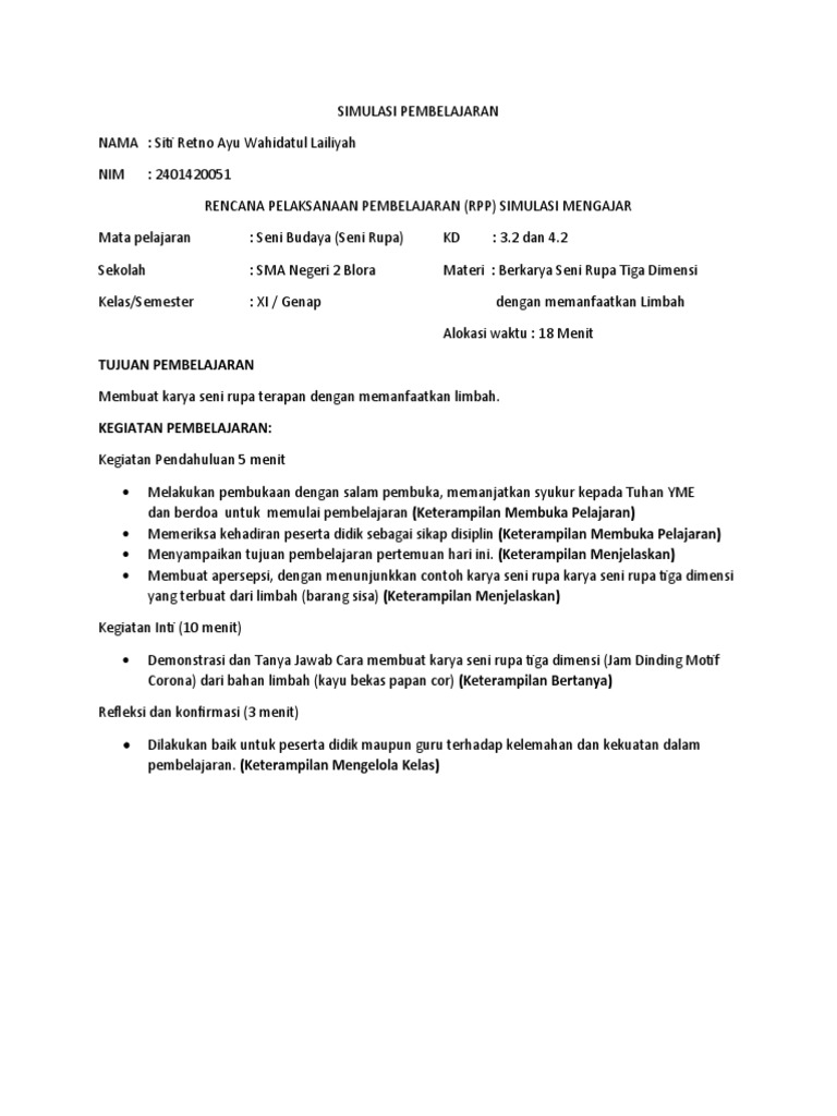 Simulasi Pembelajaran Pdf