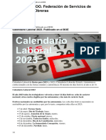 Calendario Laboral 2023 Publicado en BOE