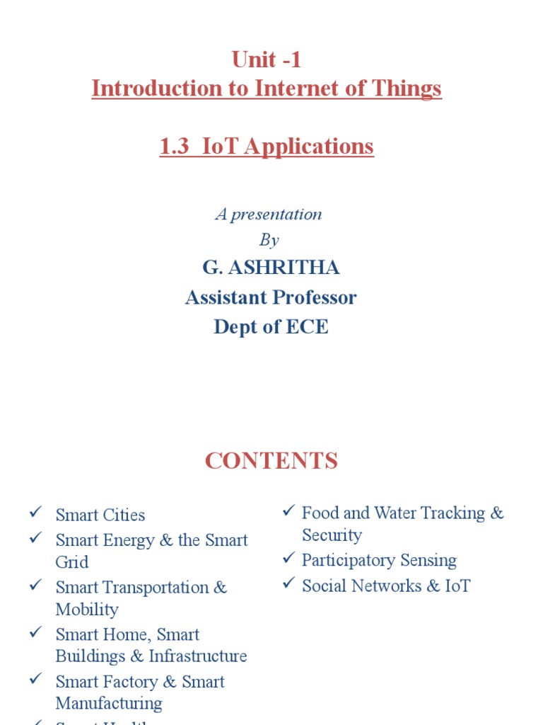 IoT Applications Overview and Challenges | PDF | Internet Of Things ...