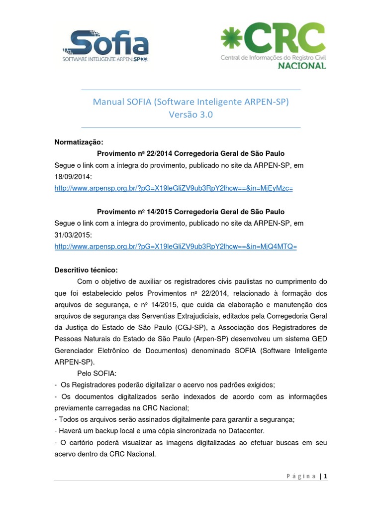 Manual do Software SOFIA 3.0 | PDF | Computação em nuvem | Internet