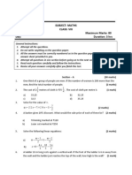 Maths Class VIII Exam Questions and Answers