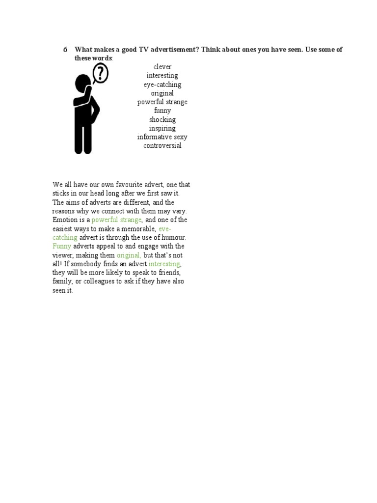 Elements of Effective TV Advertisements | PDF | Advertising | Communication