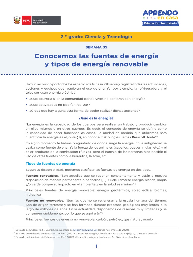 Recurso Fuentes de Energia Renovables y No Renovables | PDF | Energía ...