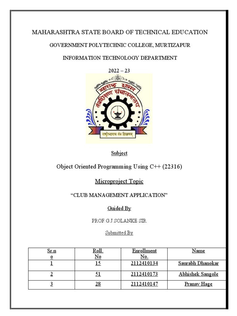 C++ Microproject Complete | Download Free PDF | Input/Output | Computer ...