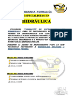 Programa - Formación de Especialistas en Hidráulica