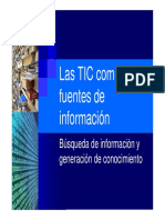 Las TIC Como Fuentes de Informacion