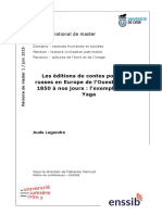 Les Editions de Contes Populaires Russes en Europe de L Ouest Autour de 1850 A Nos Jours