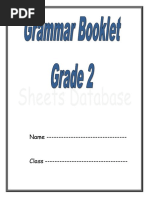 Grammar Booklet Grade 2 Sheets Database