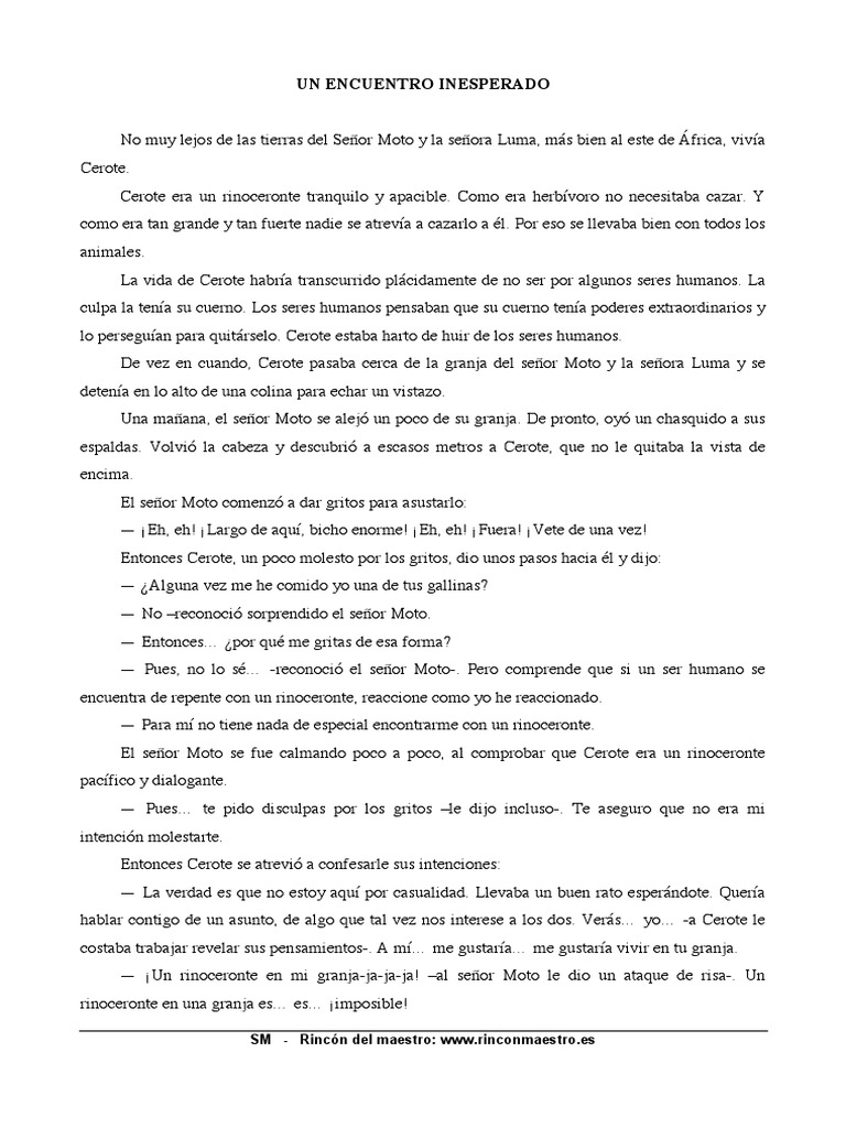 Cerote, el rinoceronte guardián | PDF