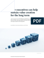 How Executives Can Help Sustain Value Creation For The Long Term VF
