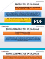 Recursos Financeiros Da Educação