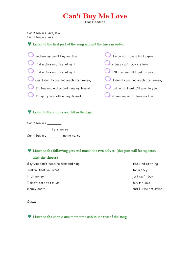 Can't Buy Me Love | PDF