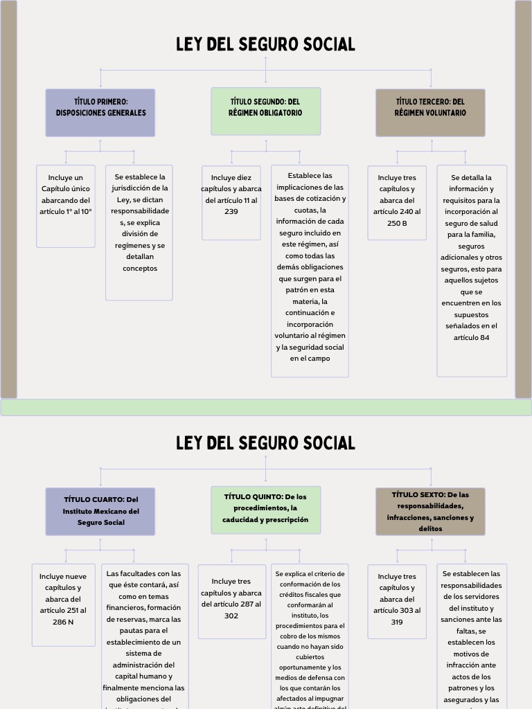 Estructura de la Ley del Seguro Social | PDF | Ley Pública | Gobierno