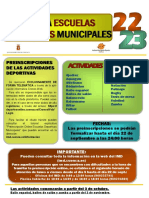 Cartel Escuelas Deportivas Municipales 22-23
