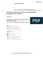 Journal of Real Estate Research - Acquisitions Performance