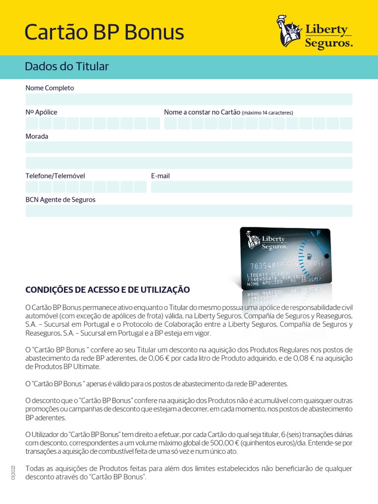 Cartão BP Bonus: Condições e Descontos | PDF | Seguro | Justiça