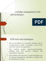 Knowledge Management Tools and Techniques