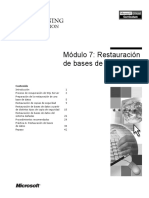 Módulo 7: Restauración de Bases de Datos: Contenido