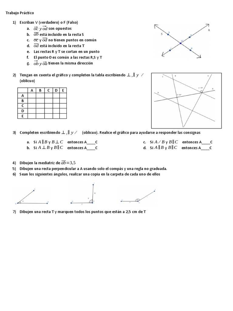 Ejercicios de Geometría Básica | PDF