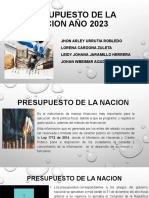 Presupuesto de La Nacion Ano 2023