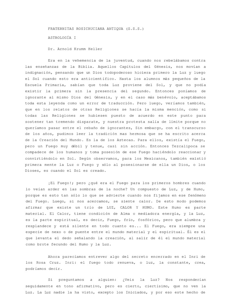 Krumm Heller Astrologia 1 | PDF | Zodíaco | Astrología