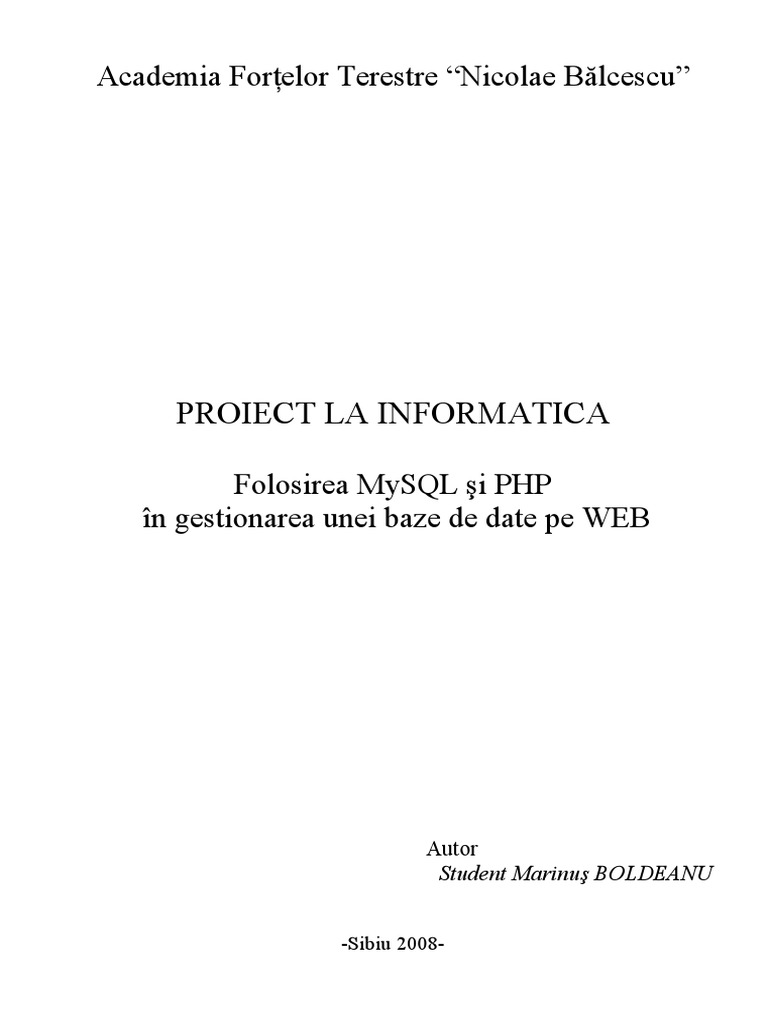 Proiect Info | PDF