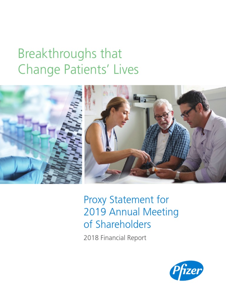Pfizer Proxy2019 PDF Board Of Directors Corporate Governance