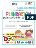 Esc. Primaria: 'Jesús Siller Flores' CCT: 05DPR1572N - Planificación docente del 05 al 09 de diciembre 2022