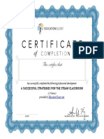 Certificate: Completion This Certifies That