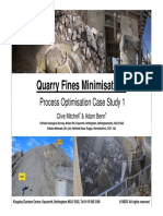 Quarry Fines Minimisation Case Study Process Optimization