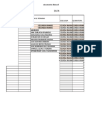 Lista de presença de funcionários