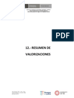 12.-Resumen de Valorizaciones: "Año Del Bicentenario Del Congreso de La República Del Perú"