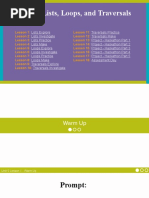 CSP Unit 5 - Lists, Loops, and Traversals