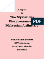 Mysterious Disappearance of MH370 - A1 - Report