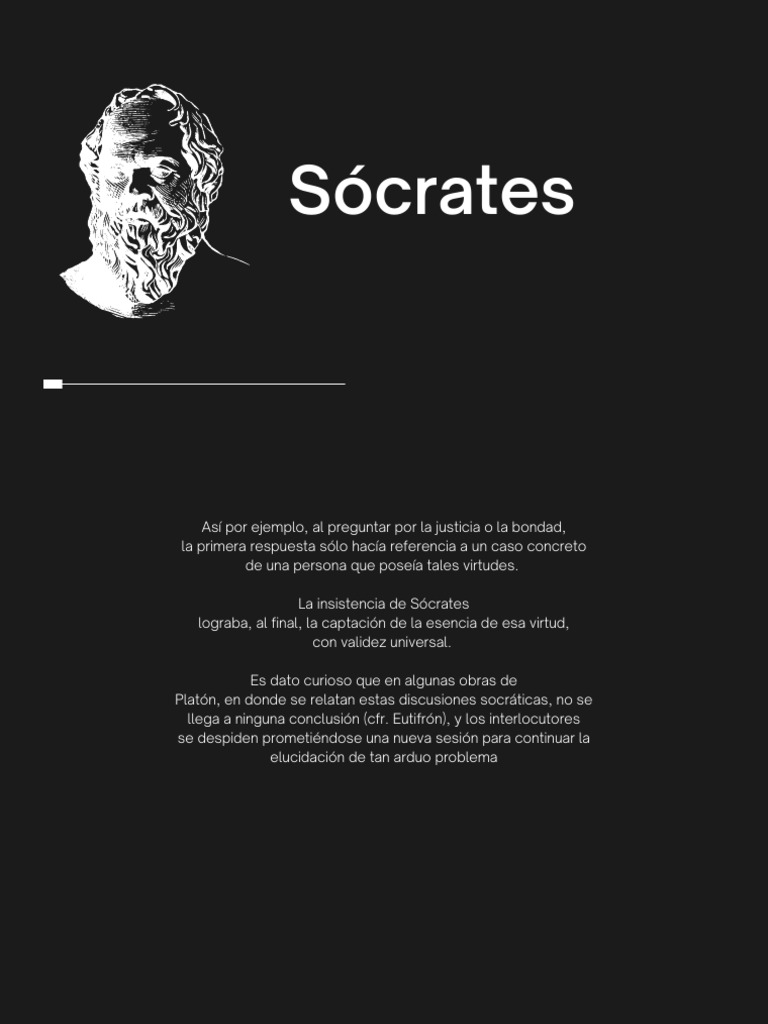 Método Inductivo y Virtud en Sócrates | PDF | Razonamiento inductivo ...