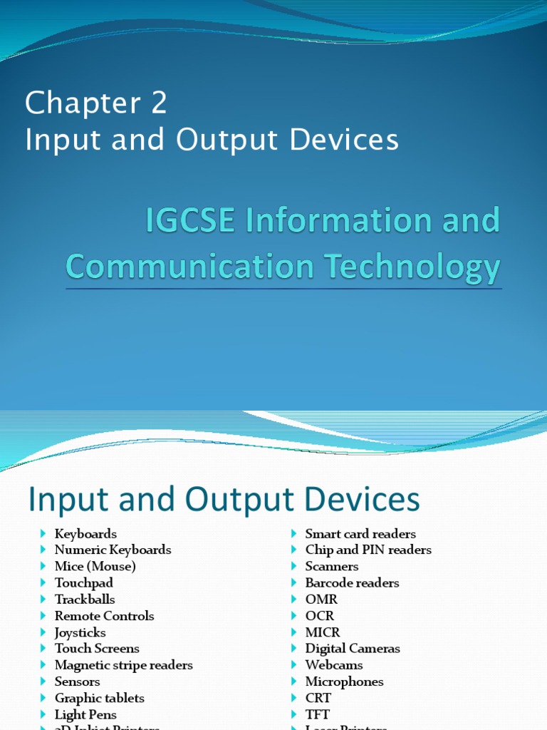 Input Output Devices | Download Free PDF | Computer Monitor | Printer ...