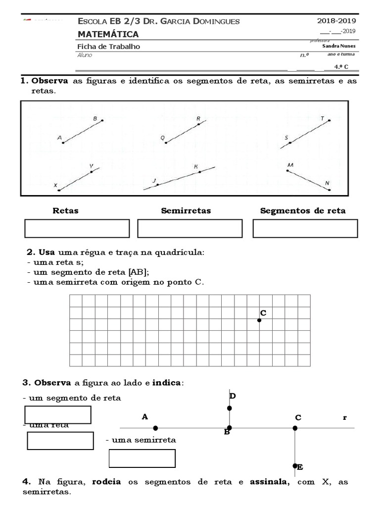 Retas semirretas e segmentos de reta pdf linha geometria geometria