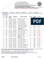 Government of Maharashtra Provisional Allotment List for Engineering Admission